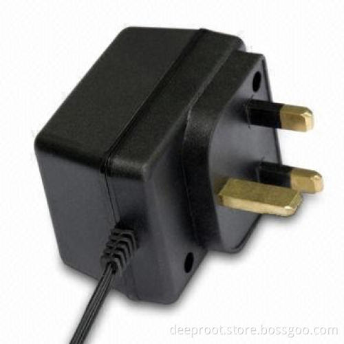 Linear Power Supply for CCTV Camera, with 12V AC or DC, 0.3A (Maximum) Output Power, UK Plug